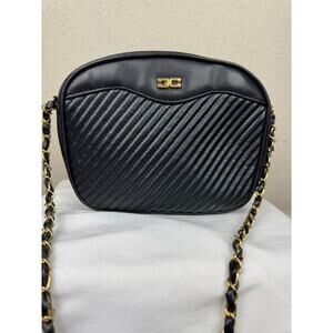 Vintage Daniella Bag New York Paris Milan Faux Lether Crossbody Chain Bag